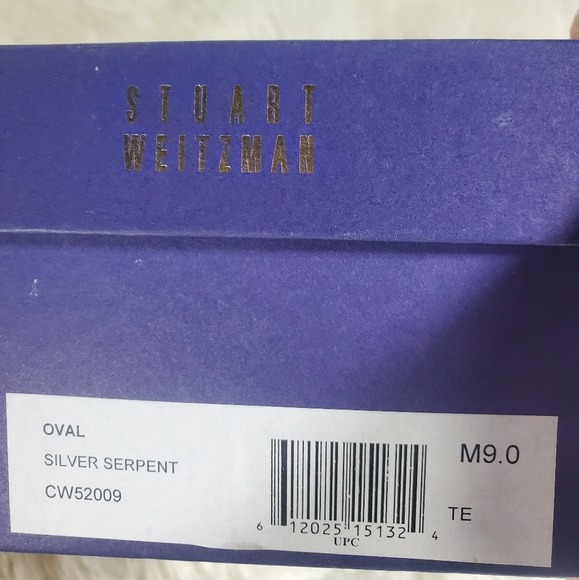 STUART WEITZMAN SILVER SERPENT LOW HEEL SANDAL - Picture 7 of 8